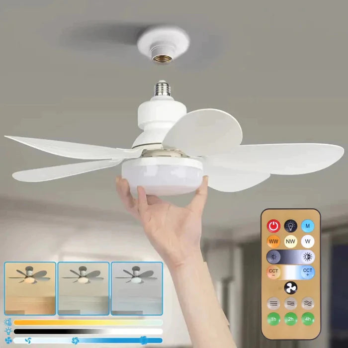 Ventilador de Teto com Luz e Controle Remoto 100W + BRINDE HOJE (Compre 1 Leve 3)